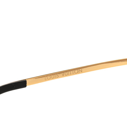 Louis Vuitton Monogram Grease Sunglasses Z1366E Gold 5 of 10