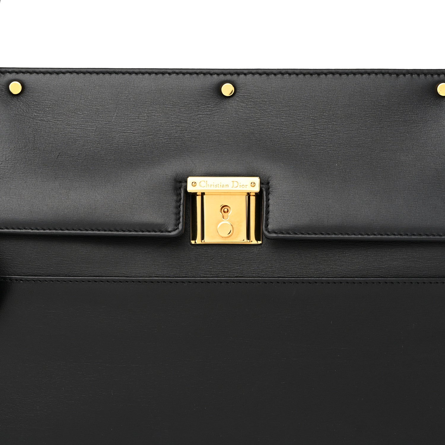 Christian Dior Smooth Calfskin Parisienne Bag Black 8 of 10