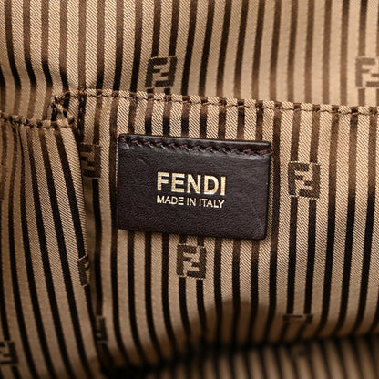 Fendi Capra Vitello Saddle Colorblock Large Chameleon Tote Grigio 6 of 15