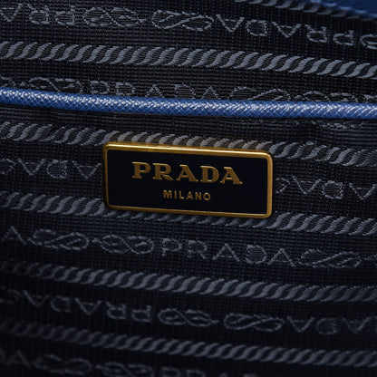Prada Saffiano Lux Double Handle Shopping Tote Bluette 6 of 10
