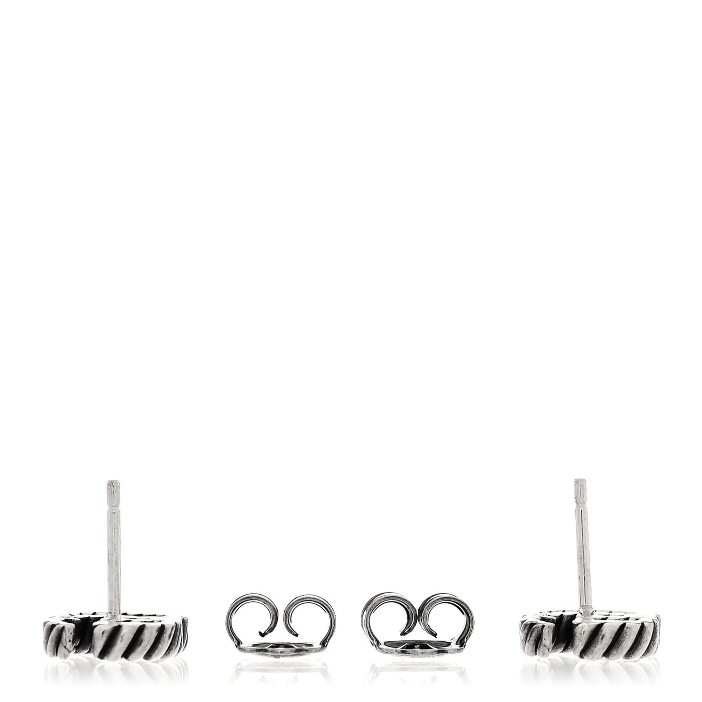 Sterling Silver Torchon Double G Earrings