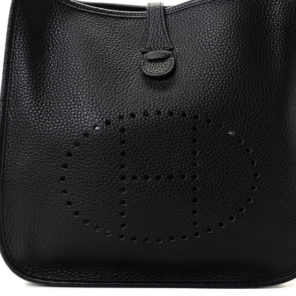 Hermes Taurillon Clemence Evelyne III PM Black 7 of 9