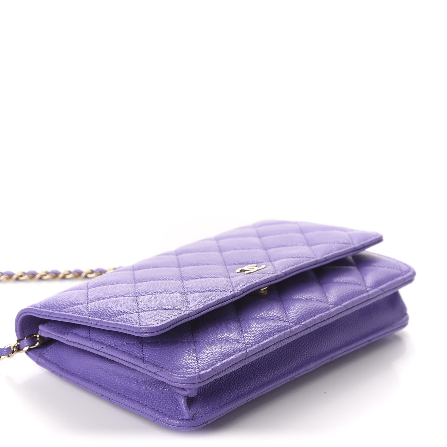 Chanel Caviar Quilted Wallet On Chain WOC Purple 4 of 11