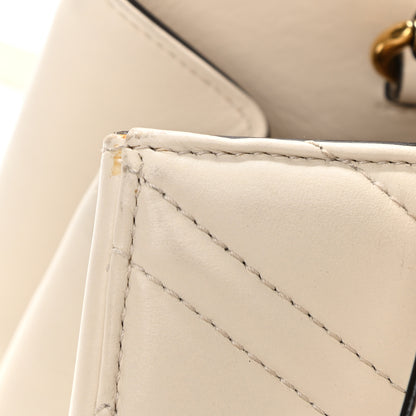 Gucci Calfskin Matelasse Small GG Marmont Tote White 12 of 13