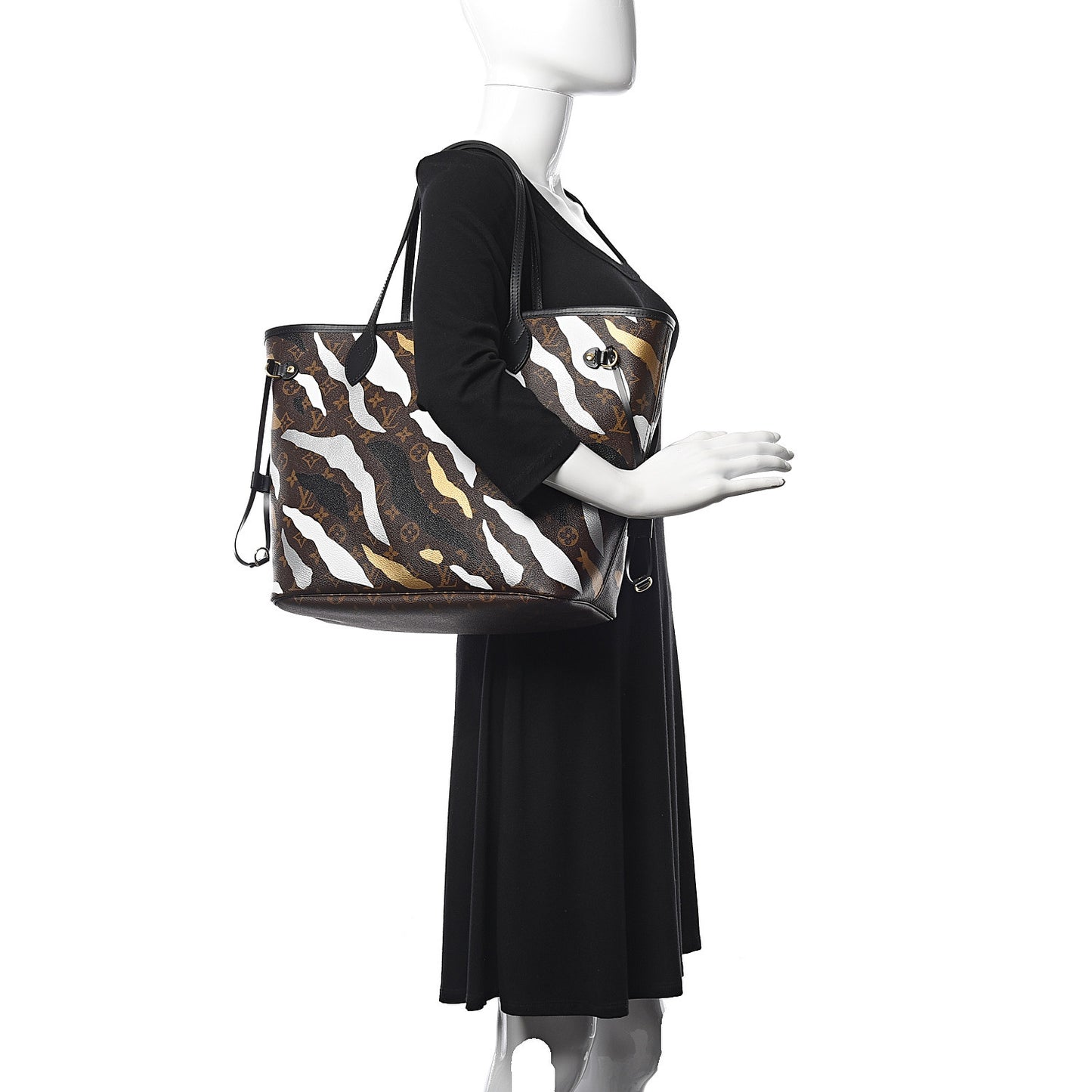 X LOL Monogram Neverfull MM Gold Silver