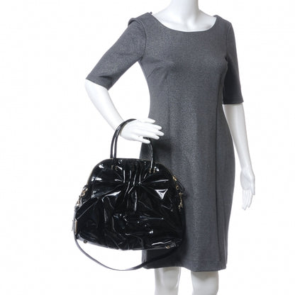 Valentino Garavani Patent Lacca Bon Bon Dome Bow Tote Black 2 of 7