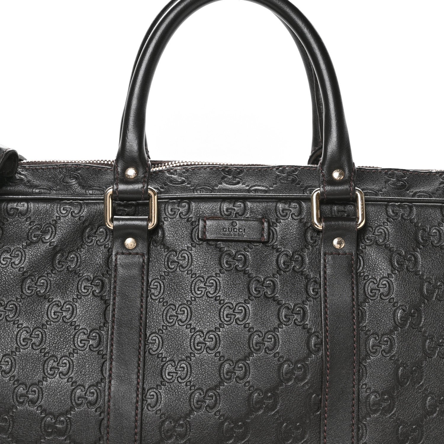 Gucci Guccissima Signature Briefcase Dark Brown 12 of 21