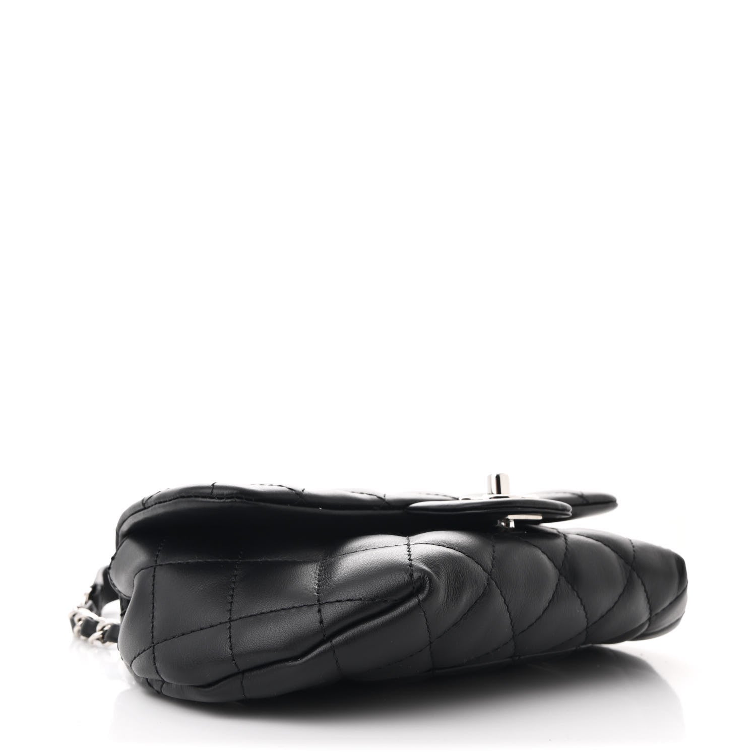 Chanel Calfskin Quilted CC Uniform Flap Belt Bag Black 4 of 12