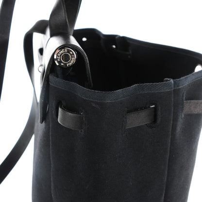 Hermes Toile Vache Calfskin Herbag 40 GM Black 5 of 12