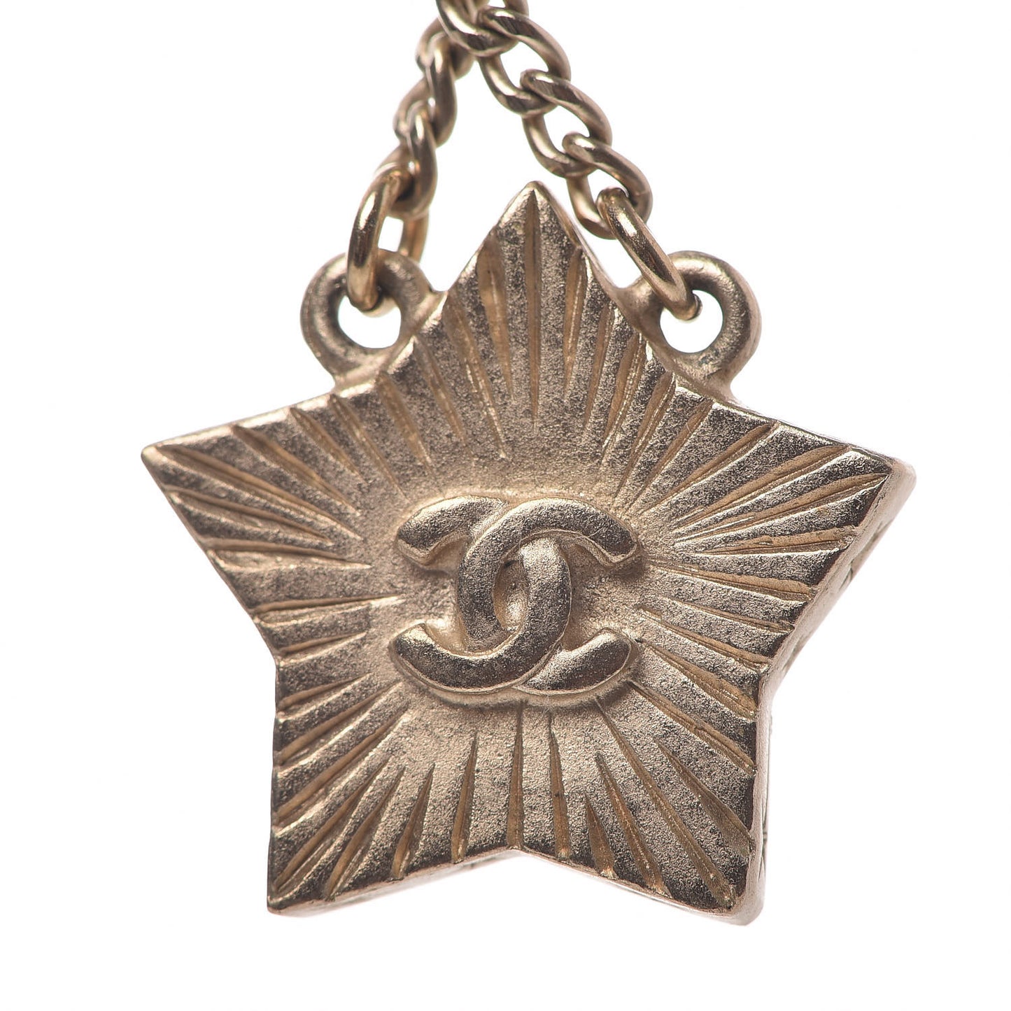 Metal Resin Star CC Necklace Silver Gold