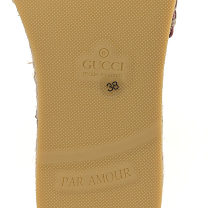 Gucci Canvas Interlocking G Damita Espadrille Sandals 38 Wild Rose 6 of 9
