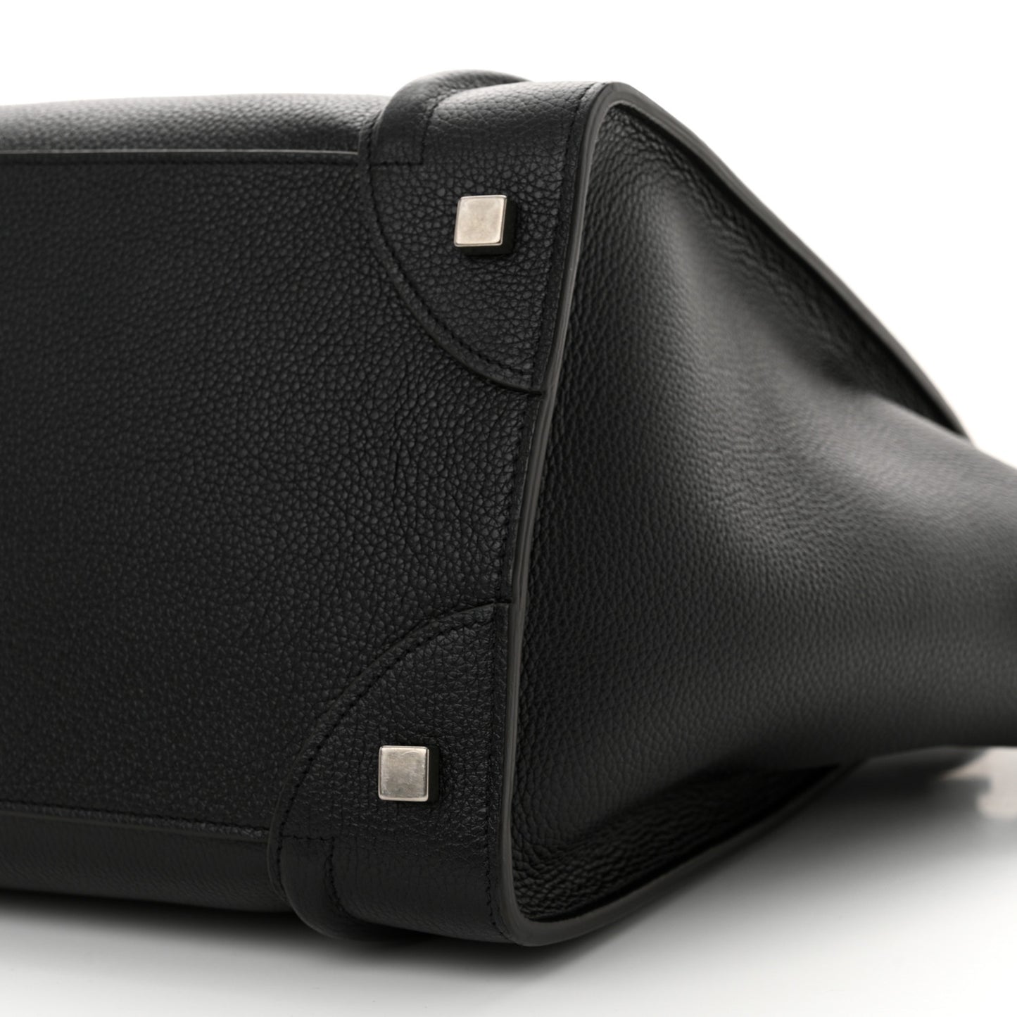 Drummed Calfskin Mini Luggage Black