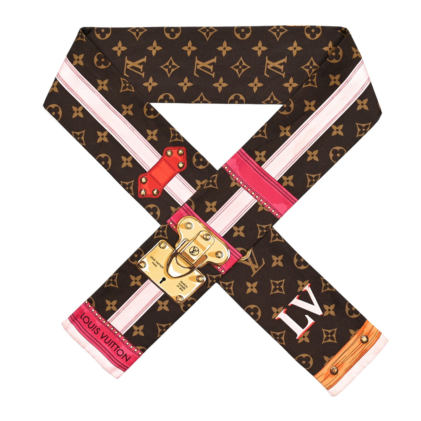 Silk Monogram Summer Trunks Bandeau Brown