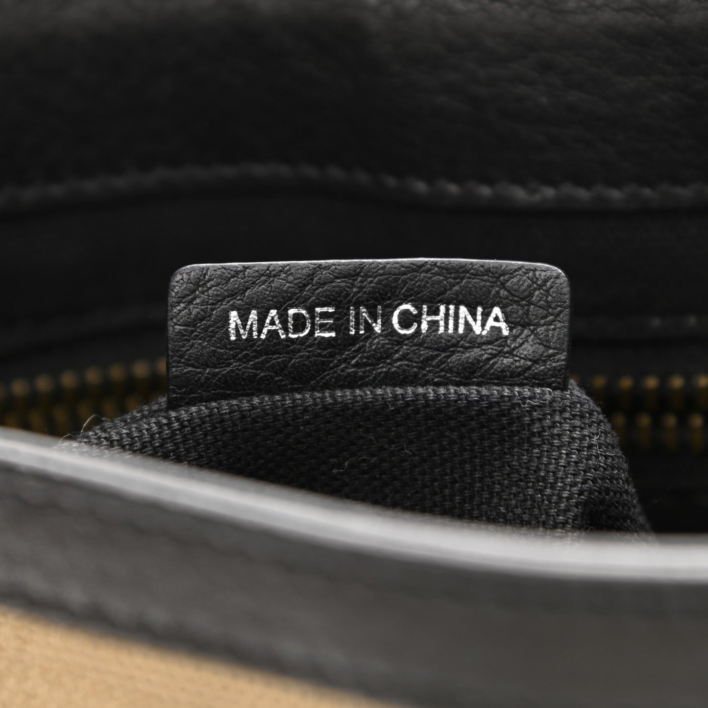 Canvas Mega Check Messenger Bag Black