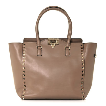 Valentino Garavani Vitello Rockstud Double Handle Tote Alpaca 1 of 17
