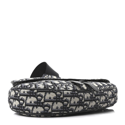 Christian Dior Oblique Mens Saddle Bag Blue 3 of 9
