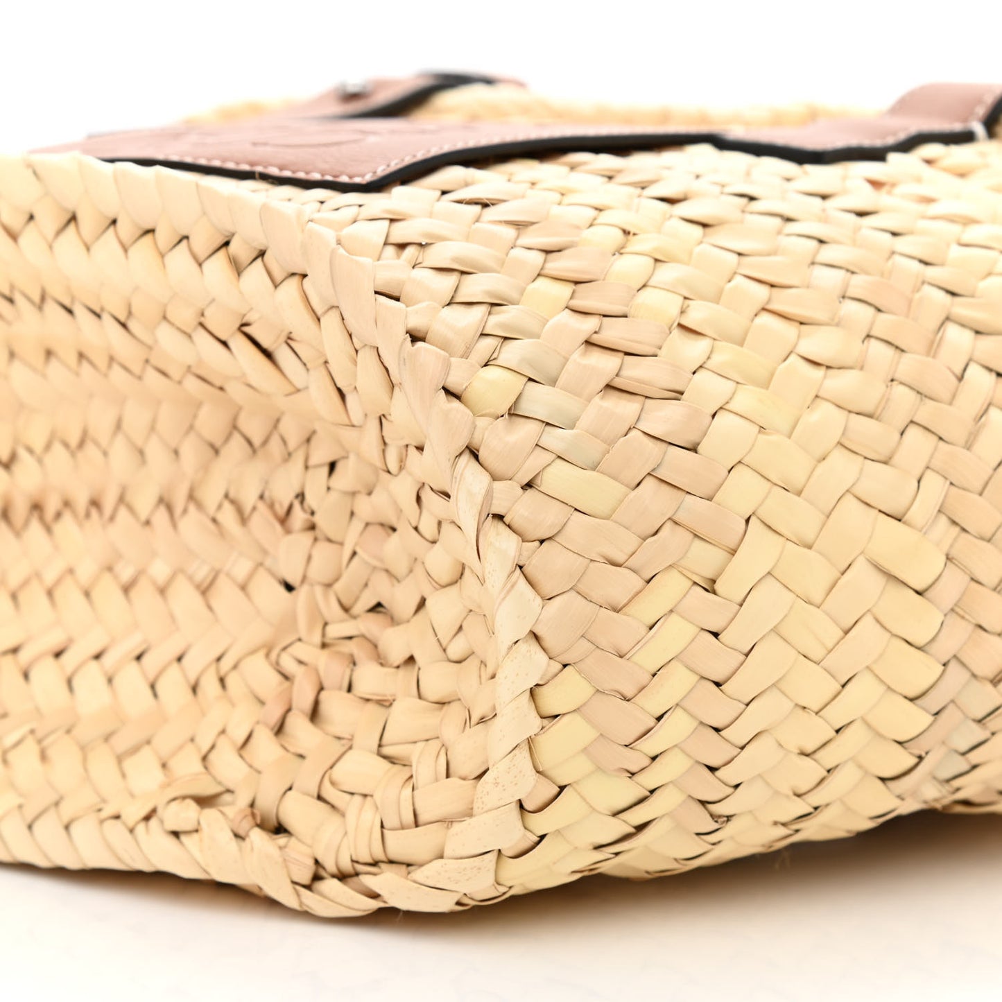 Raffia Small Basket Tote Bag Natural Tan