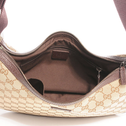 Gucci Monogram Medium Half Moon Hobo Dark Brown 10 of 10