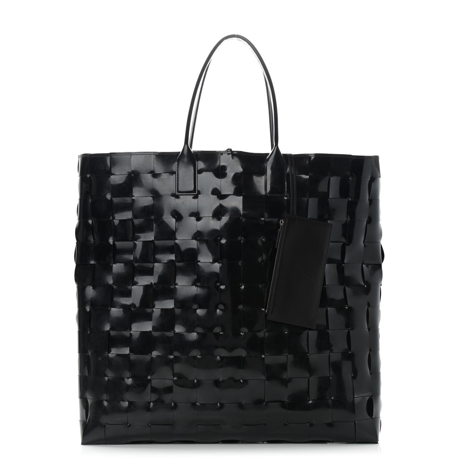 Bottega Veneta Patent Nappa Intrecciato Extra Large Tote Black 1 of 11
