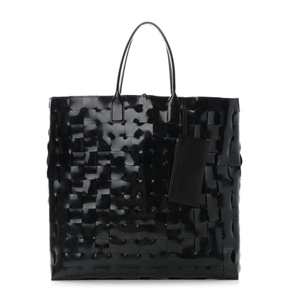 Bottega Veneta Patent Nappa Intrecciato Extra Large Tote Black 1 of 11