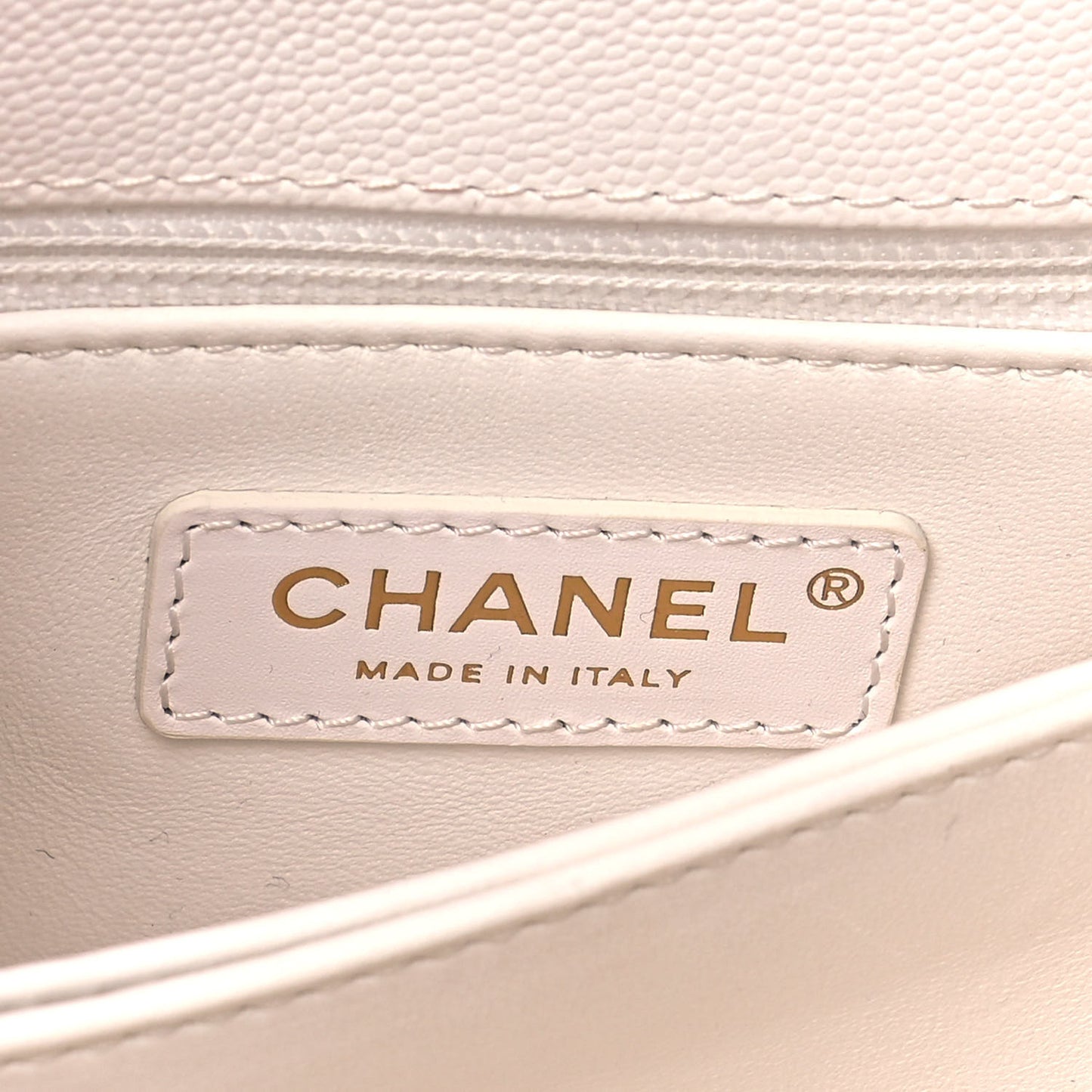 Caviar Quilted Mini Coco Handle Flap White