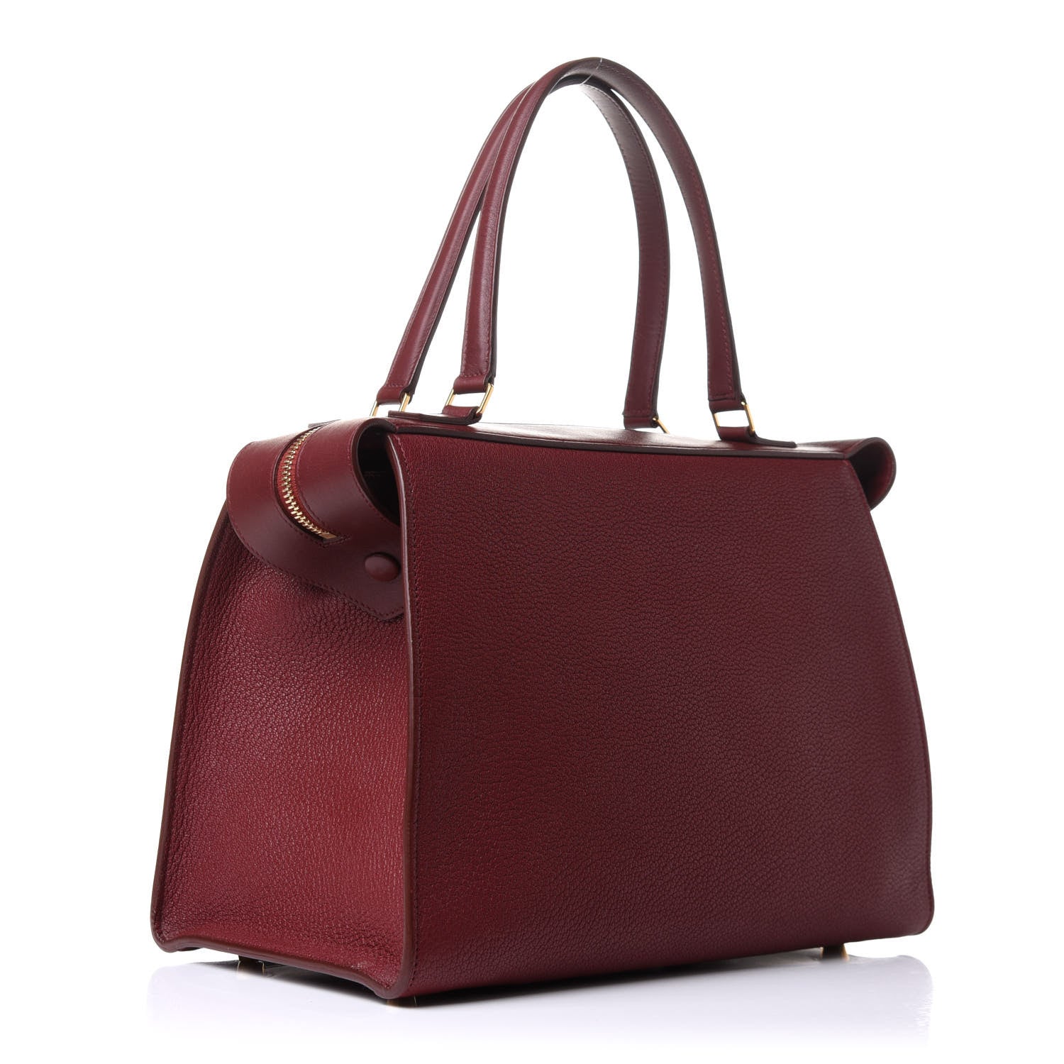 Celine Goatskin Smooth Calfskin Small Ring Bag Dark Ruby 2 of 13
