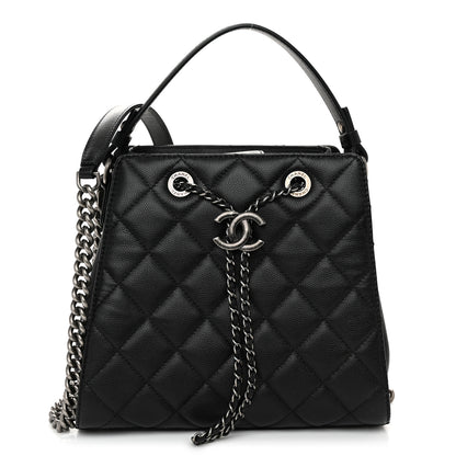 Chanel Caviar Quilted Small CC Bucket Bag Black 1 of 11