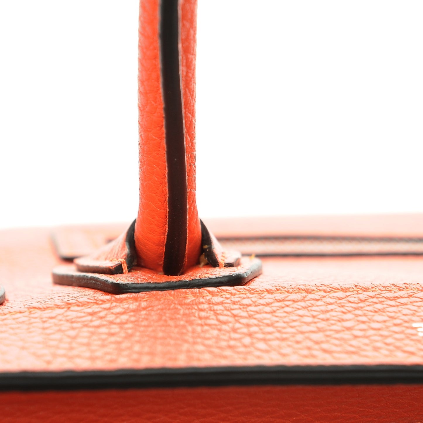 Drummed Calfskin Nano Luggage Vermillion