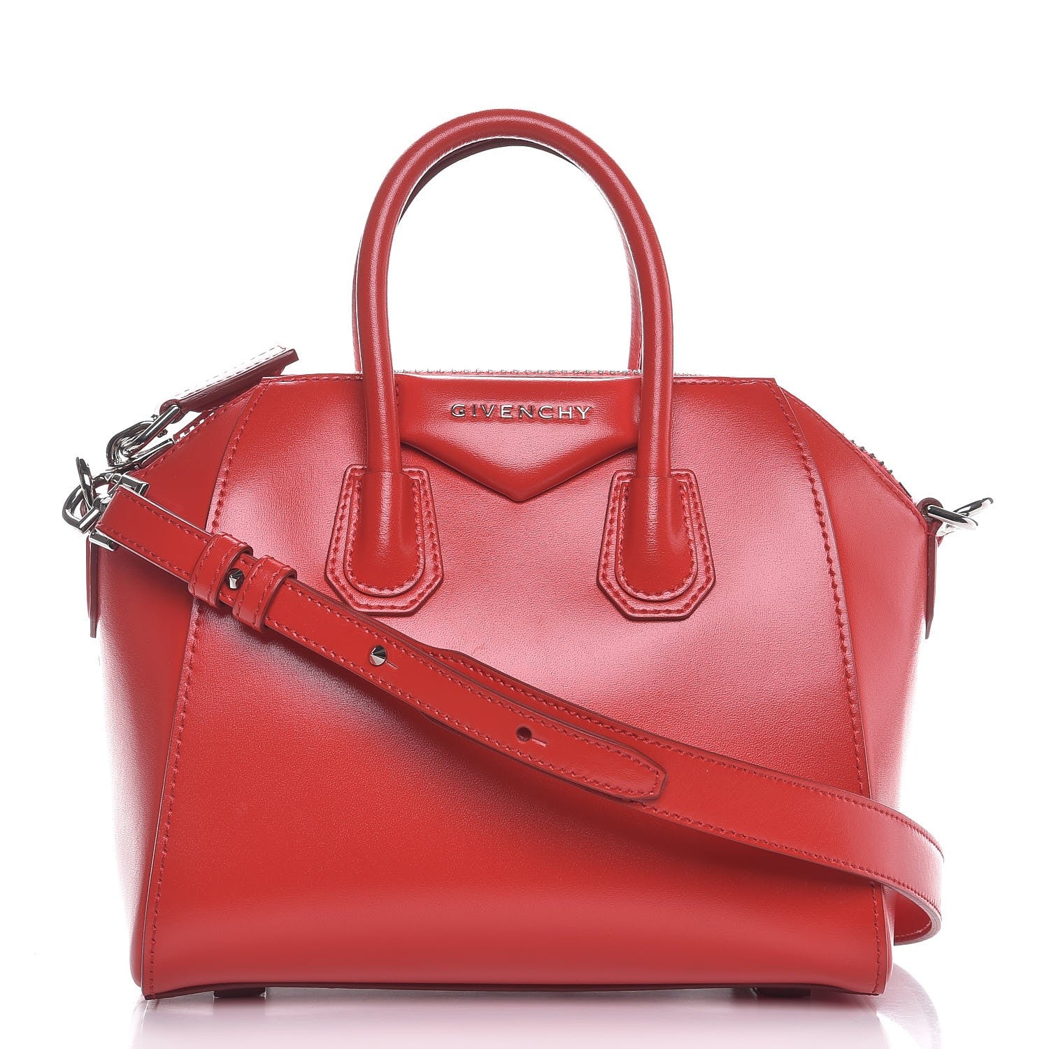 Givenchy Shiny Lord Calfskin Mini Antigona Red 1 of 7