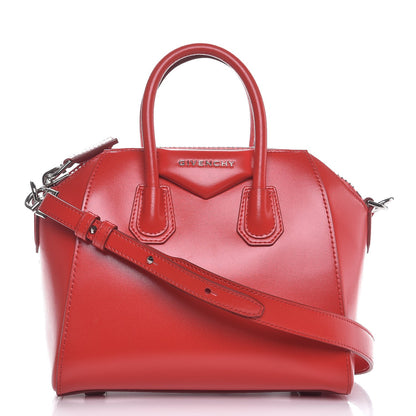 Givenchy Shiny Lord Calfskin Mini Antigona Red 1 of 7