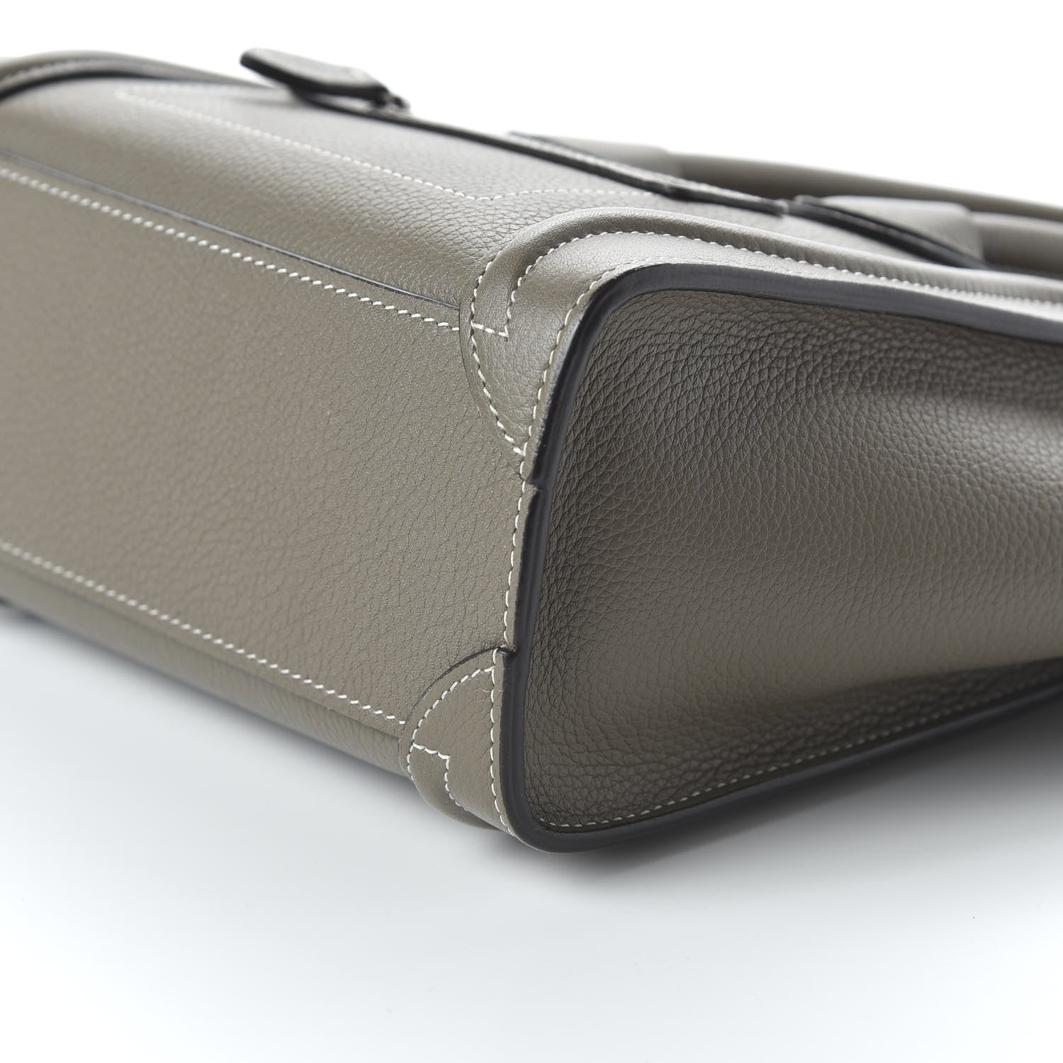 Celine Drummed Calfskin Nano Luggage Souris 7 of 9