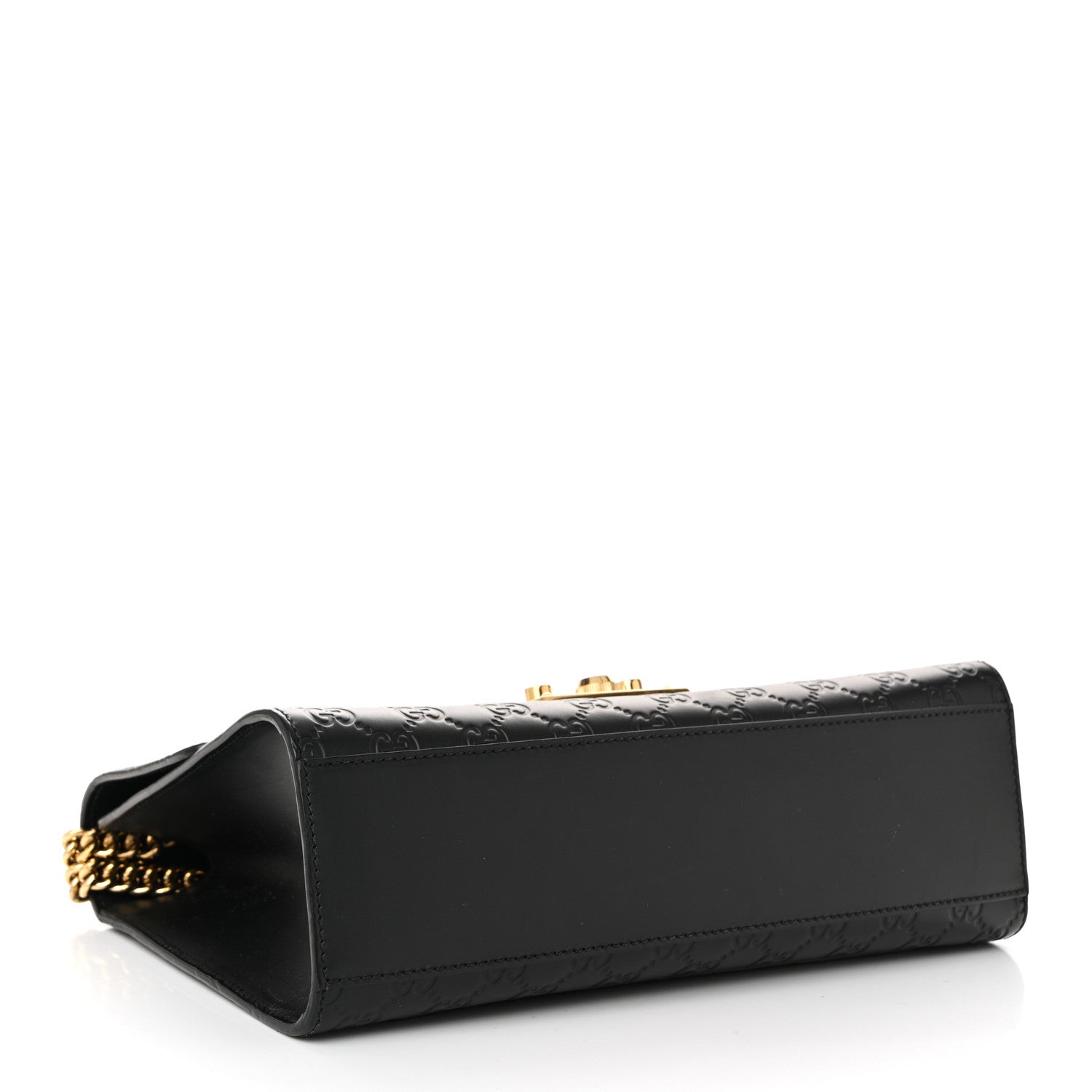 Gucci Guccissima Medium Padlock Shoulder Bag Black 6 of 17