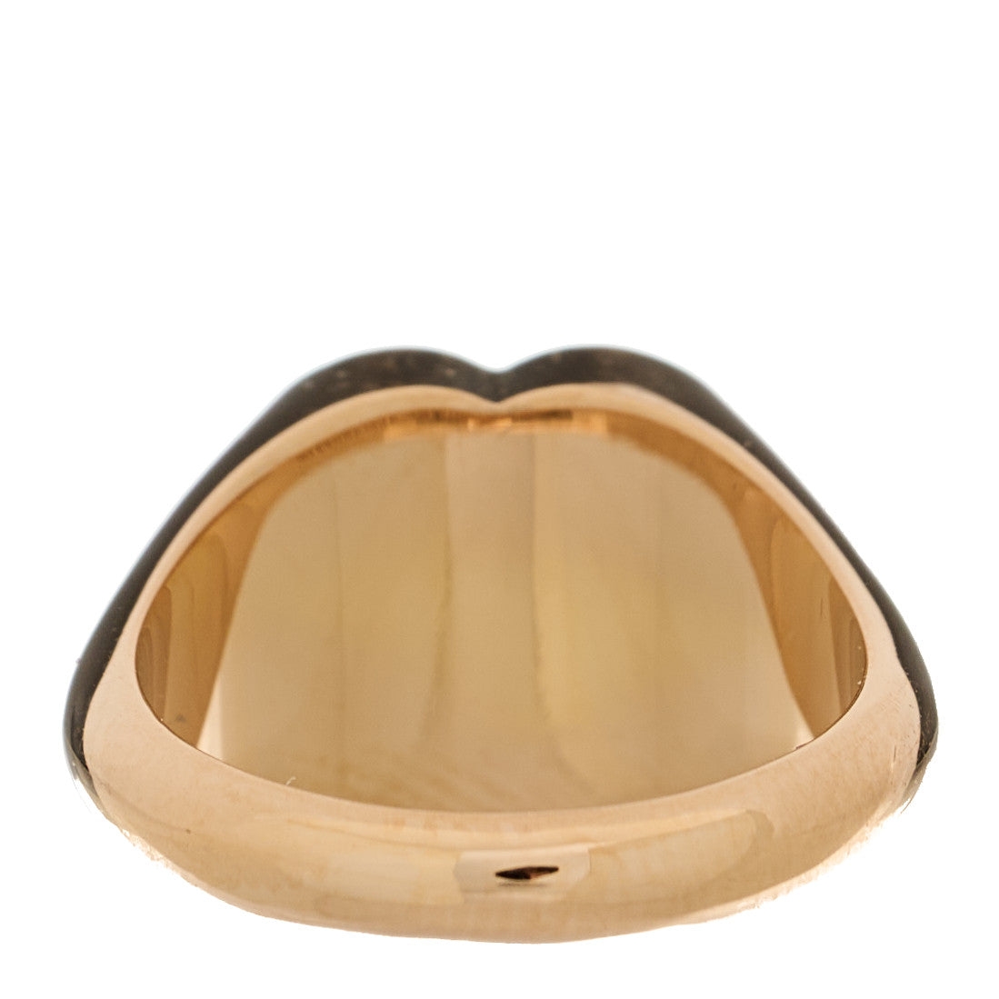 18K Rose Gold Diamond Heart Signet Ring 45 3.25