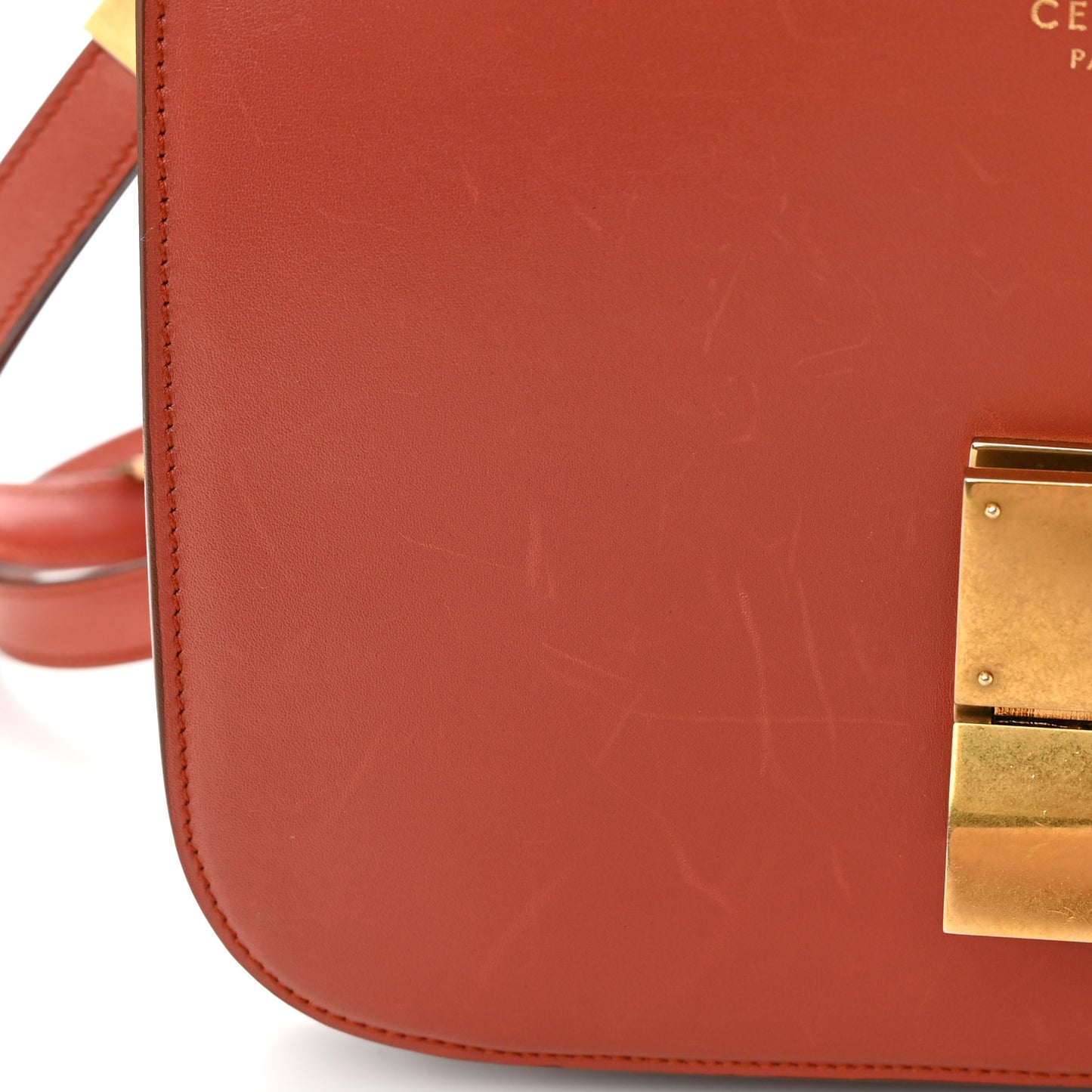Box Calfskin Medium Classic Box Flap Bag Lipstick