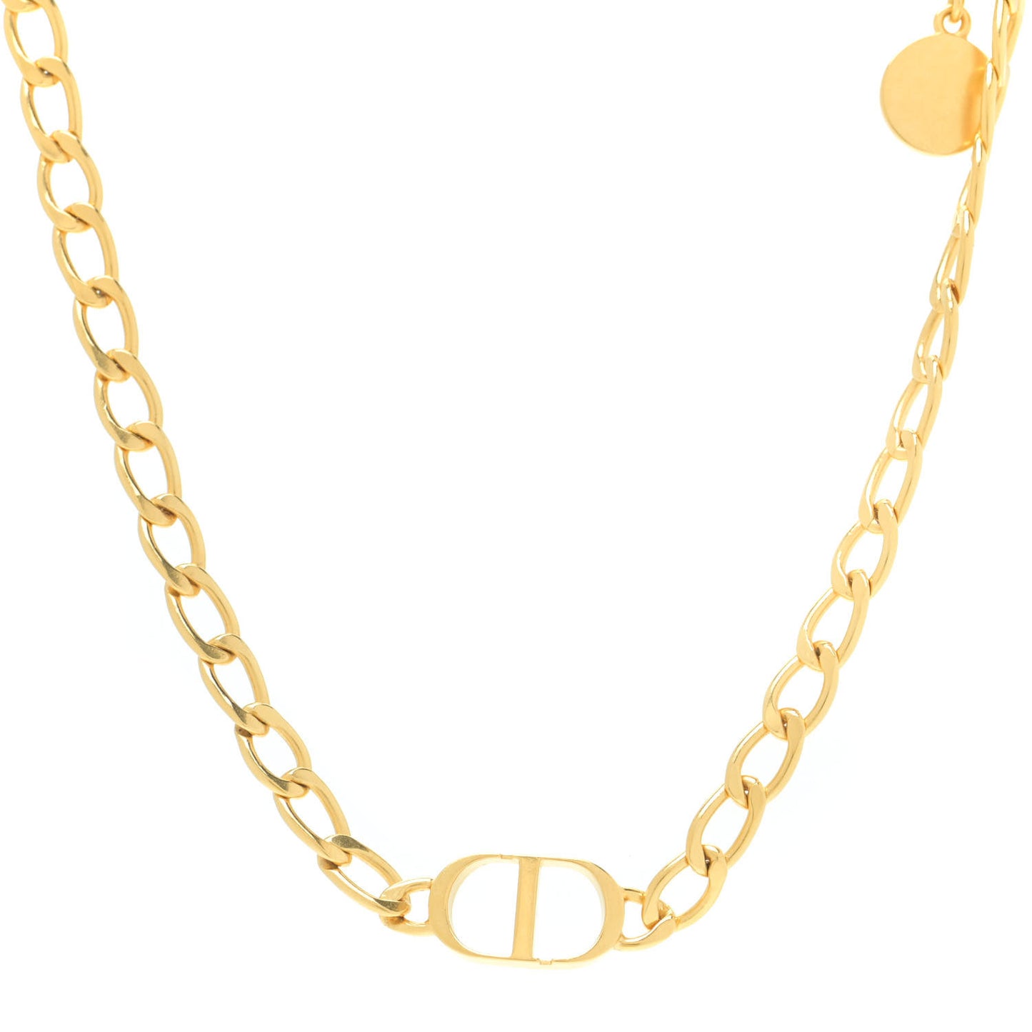 Metal Petit CD Choker Necklace Gold