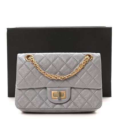 Chanel Aged Calfskin Quilted 2.55 Reissue Mini Flap Grey 11 of 11