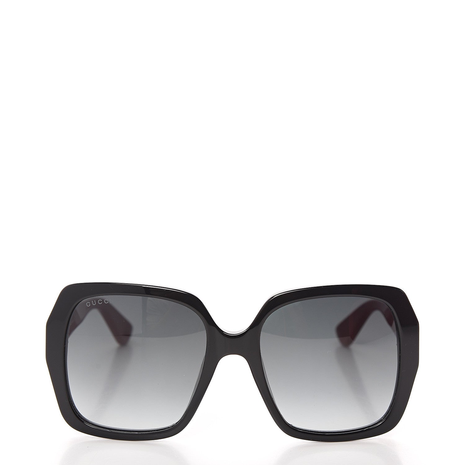 Gucci Acetate Square Frame GG0096S Sunglasses Black Red 2 of 7