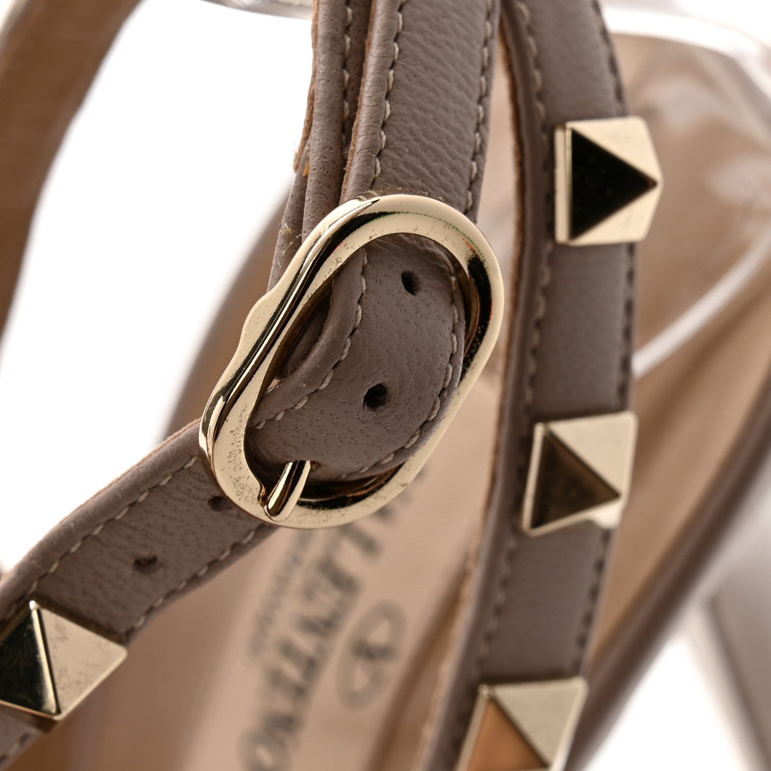 Valentino Garavani Patent Nappa Rockstud Ankle Strap 100mm Pumps 40 Poudre 11 of 11