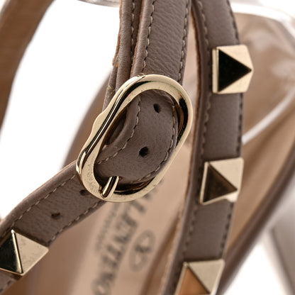 Valentino Garavani Patent Nappa Rockstud Ankle Strap 100mm Pumps 40 Poudre 11 of 11