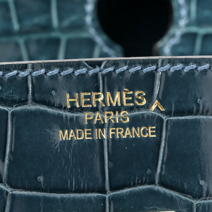 Hermes Shiny Porosus Crocodile Birkin 35 Colvert 6 of 11
