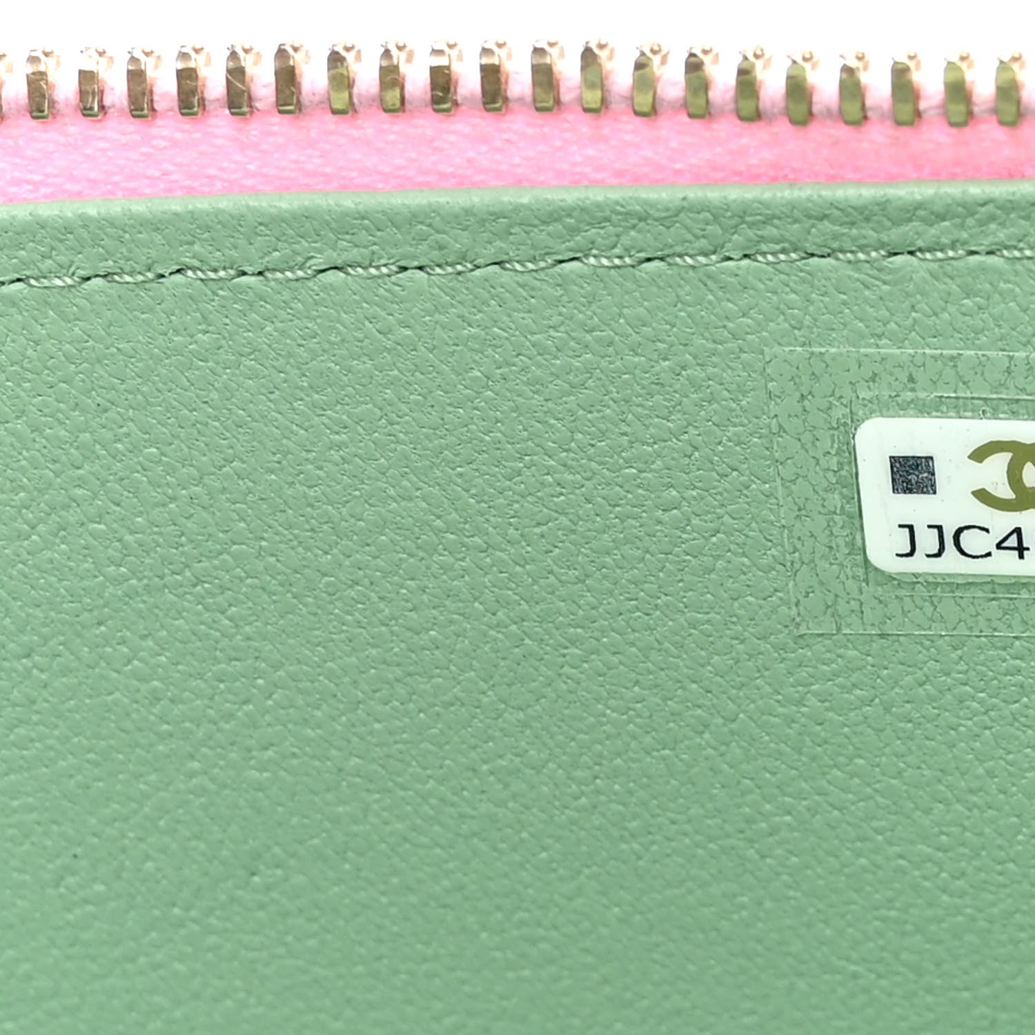 Chanel Lambskin Quilted Small Top Handle Vanity Case With Chain Lilac Light Green 7 of 10