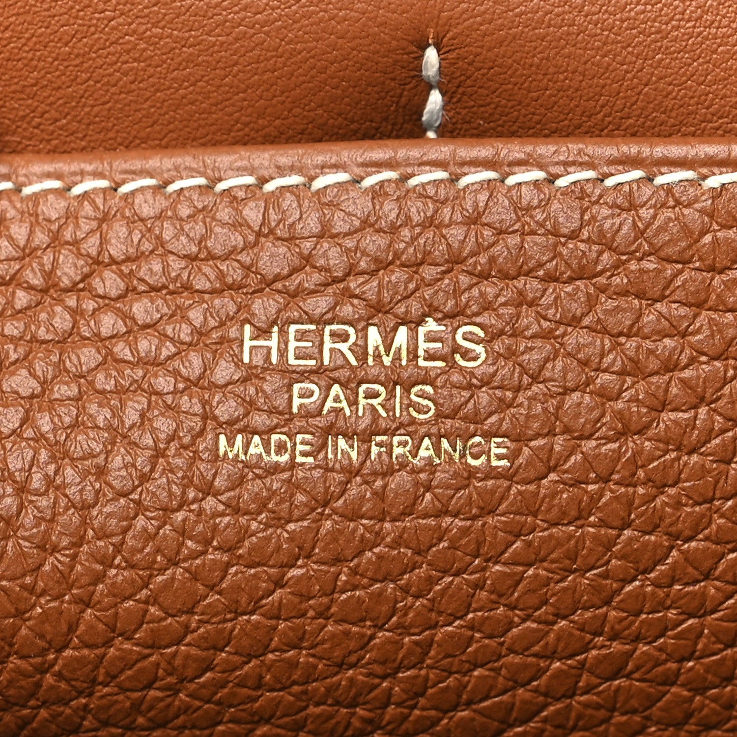 Hermes Taurillon Clemence Halzan 25 Gold 6 of 10