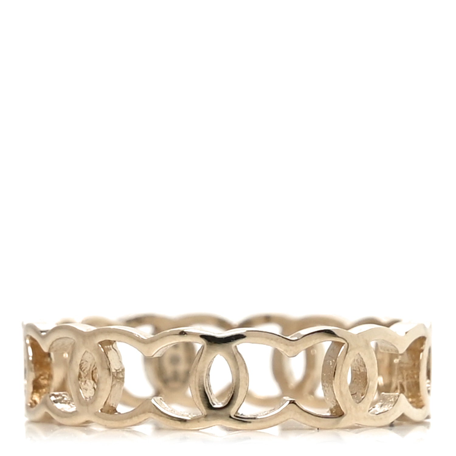 Chanel Metal CC Ring 54 7 Gold 1 of 4