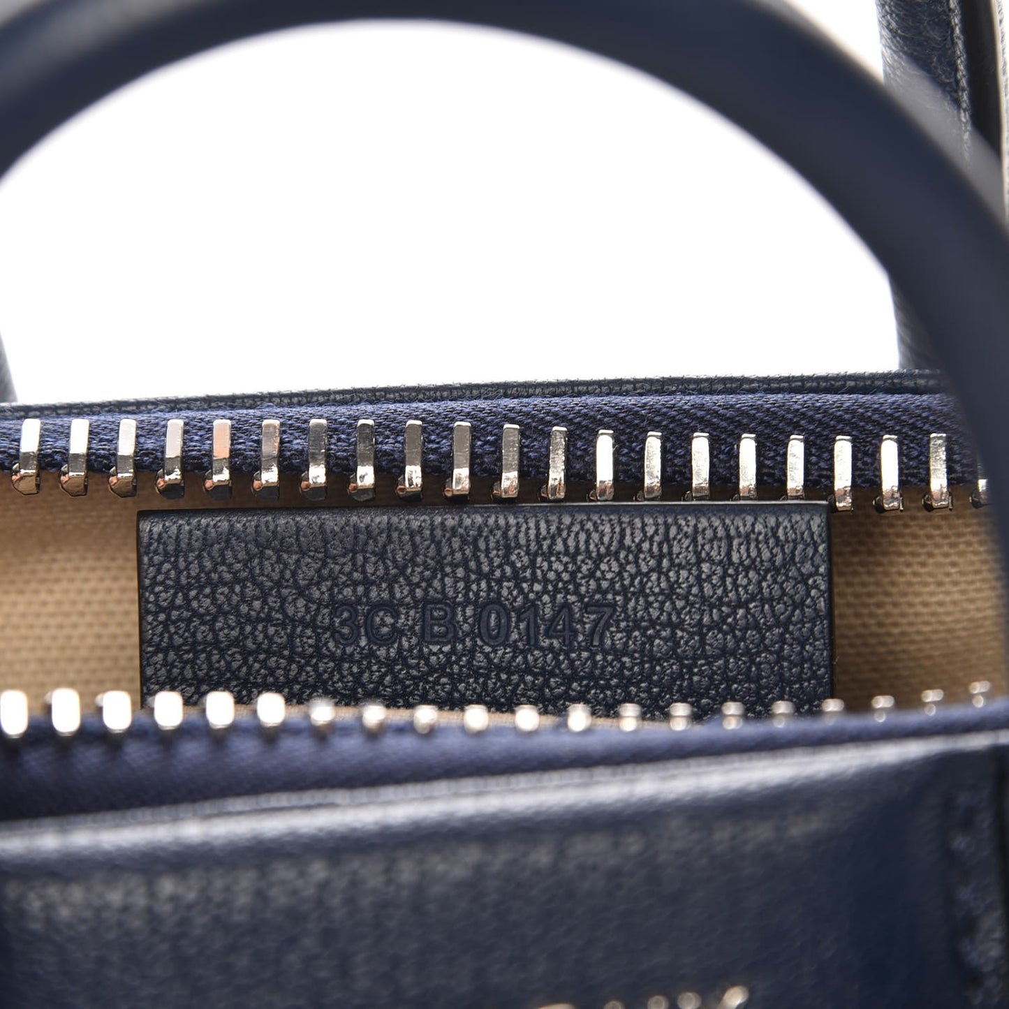 Sugar Goatskin Mini Antigona Navy
