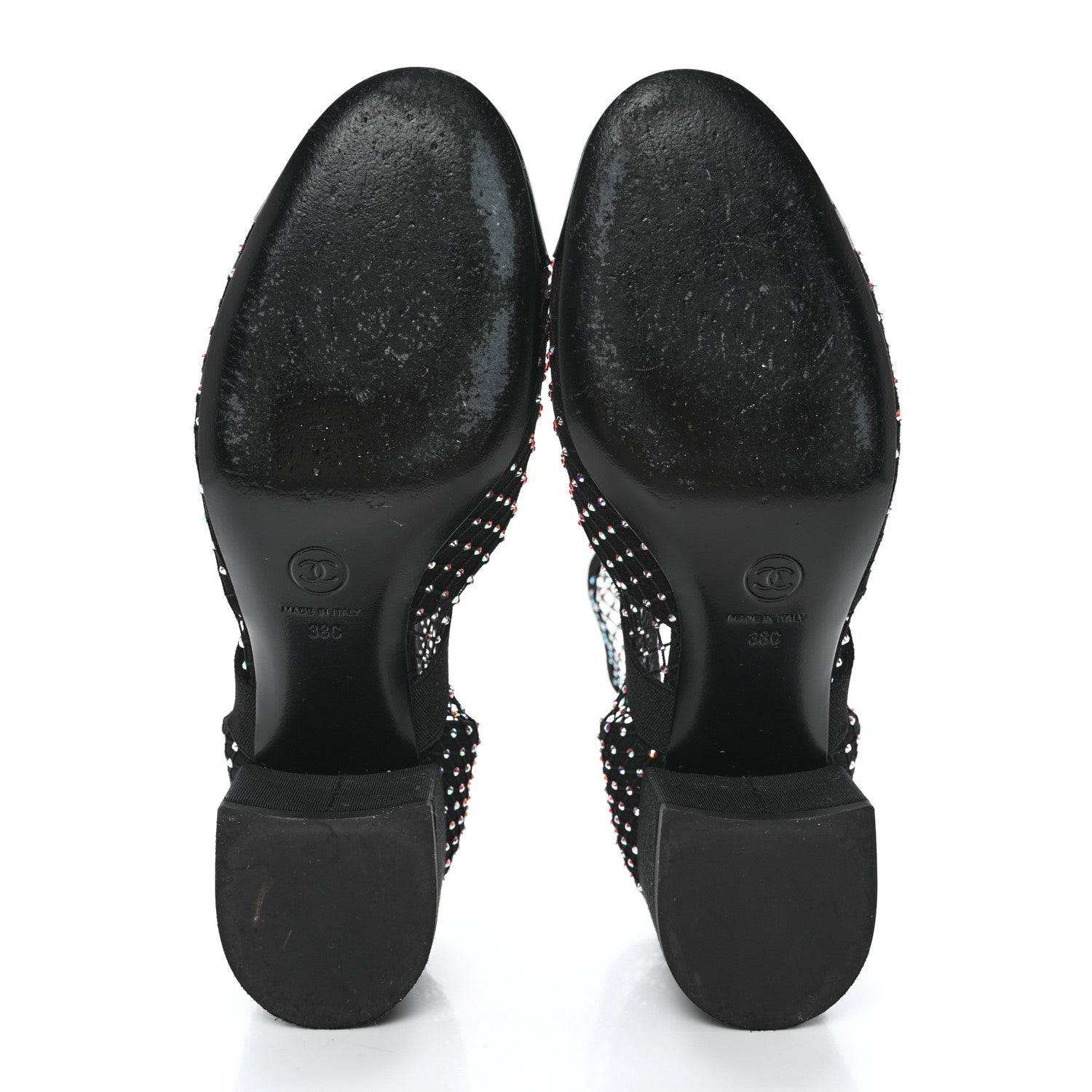Chanel Resille Strass Kid Suede Patent Mary Jane Short Boots 38 Black 6 of 10
