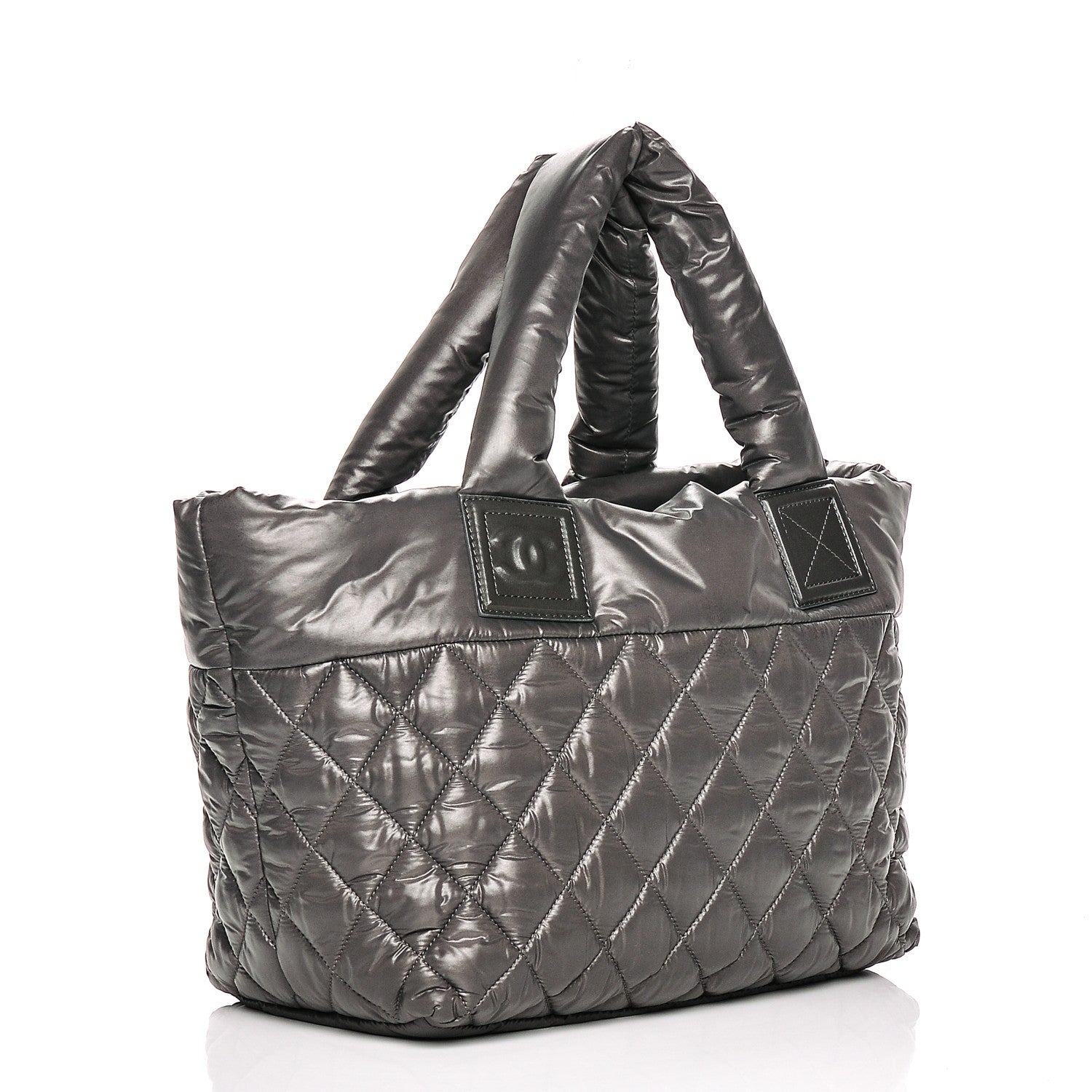 Chanel Nylon Quilted Small Coco Cocoon Reversible Tote Grey 3 of 8