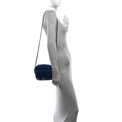 Chanel Caviar Quilted CC Day Camera Case Blue 2 of 10