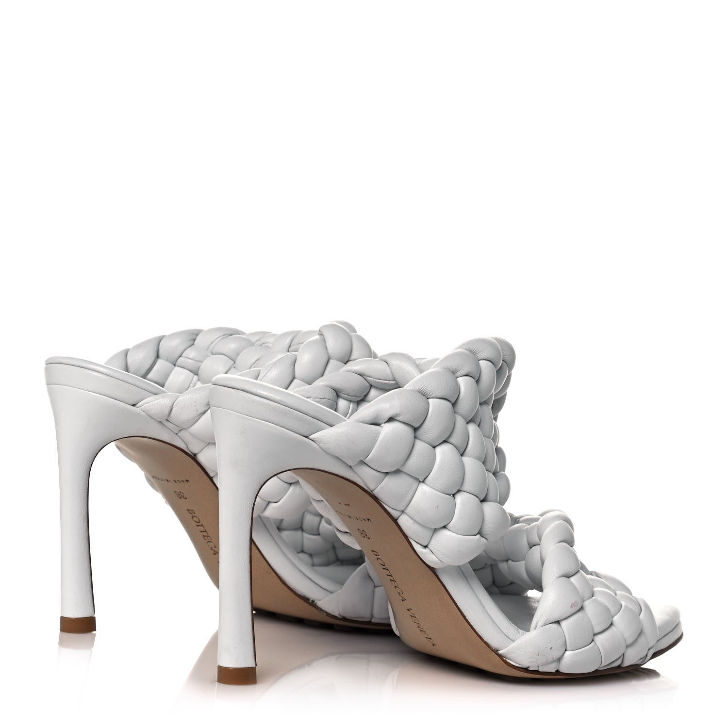 Bottega Veneta Nappa Twisted Padded Intrecciato Curve Slide Sandals 36 Optic White 4 of 8