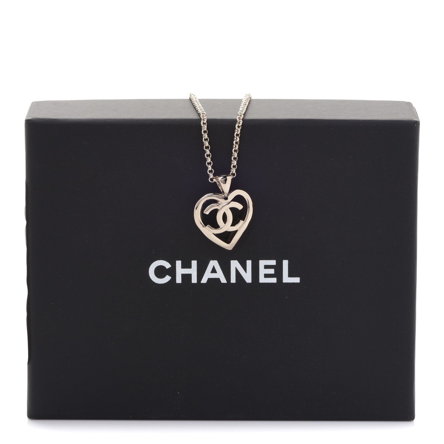 CC Heart Chain Pendant Necklace Gold