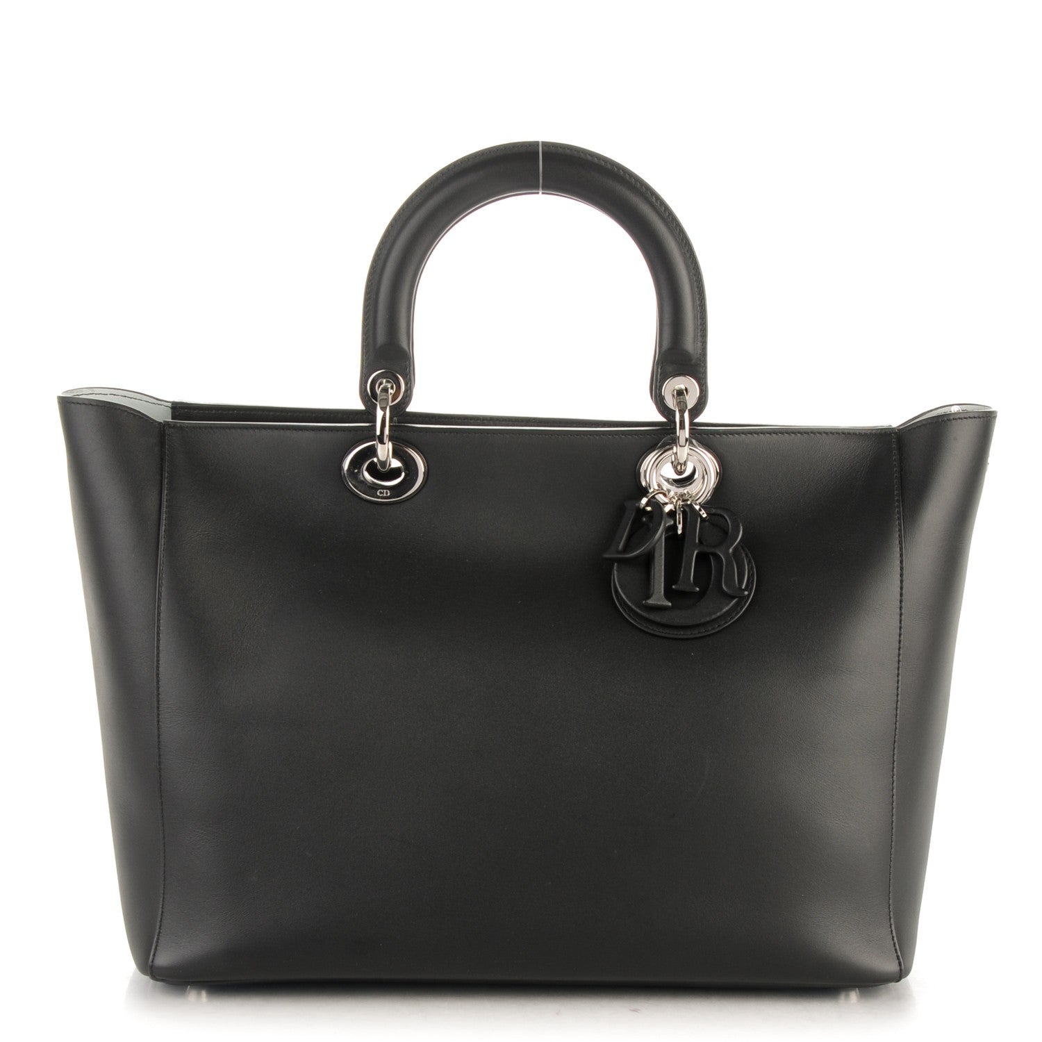 Christian Dior Calfskin Large Diorissimo Tote Black 1 of 15